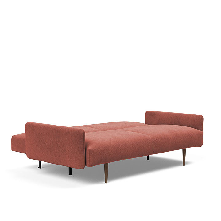 Frode Sofa with Upholstered Arms Dark Wood (Full)