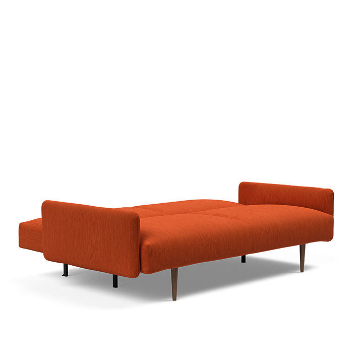 Frode Sofa with Upholstered Arms Dark Wood (Full)