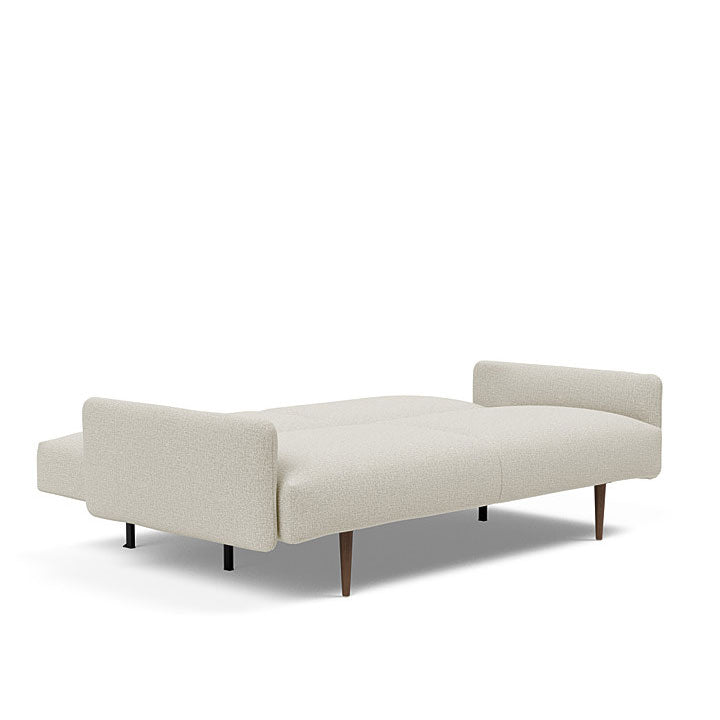 Frode Sofa with Upholstered Arms Dark Wood (Full)