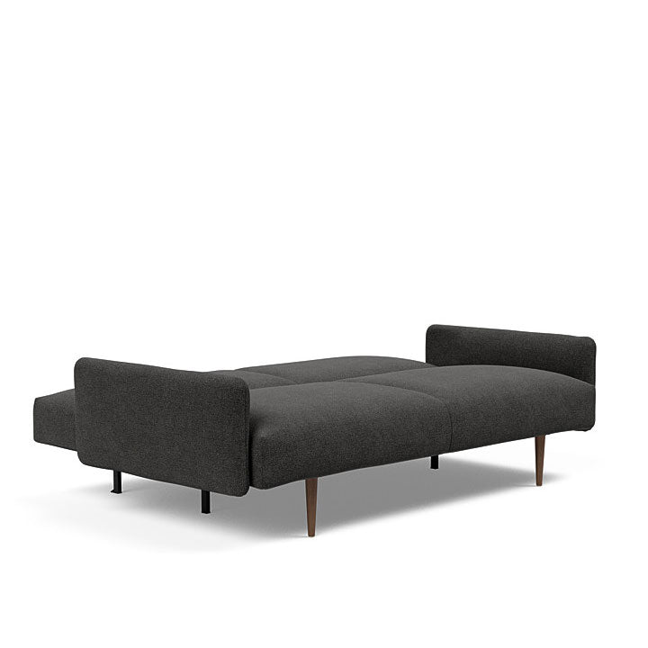 Frode Sofa with Upholstered Arms Dark Wood (Full)