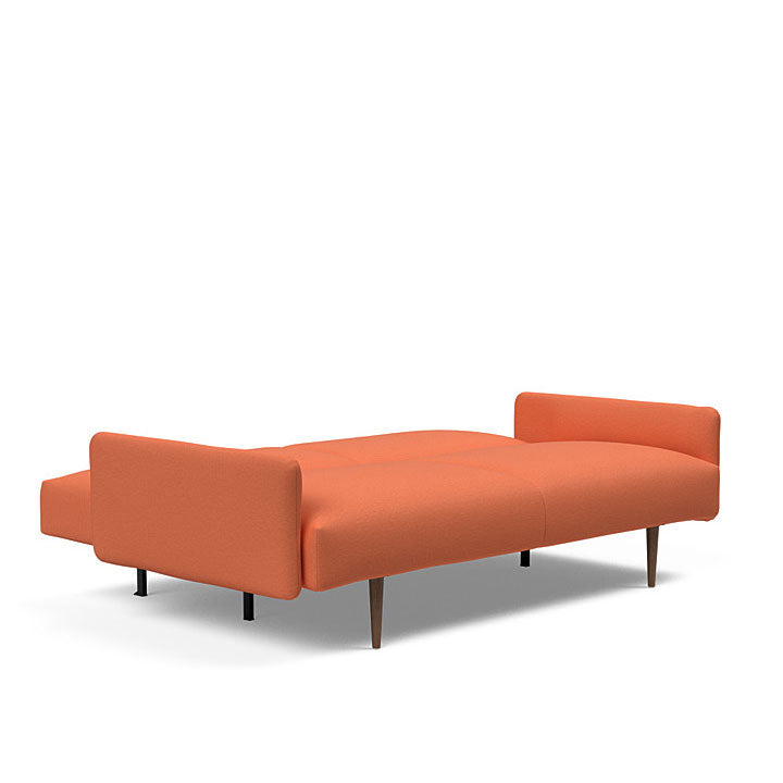 Frode Sofa with Upholstered Arms Dark Wood (Full)