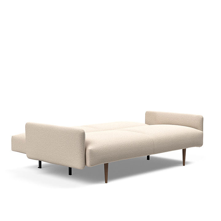 Frode Sofa with Upholstered Arms Dark Wood (Full)