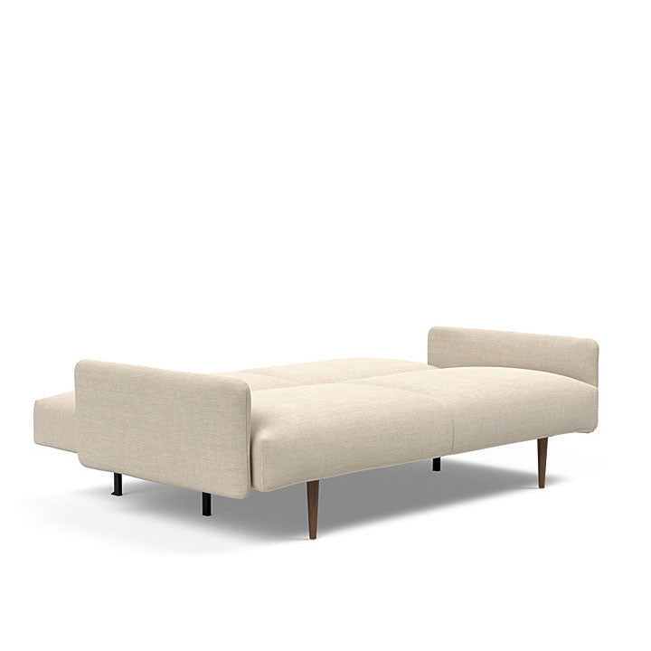 Frode Sofa with Upholstered Arms Dark Wood (Full)