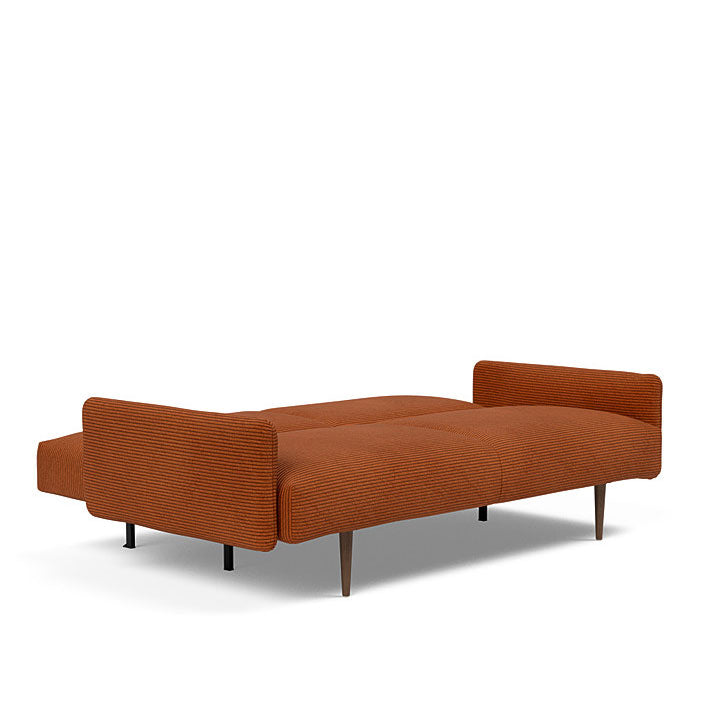 Frode Sofa with Upholstered Arms Dark Wood (Full)