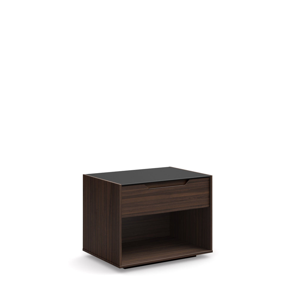 ALEXIA NIGHT TABLE, 1 DRAWER WITH GLASS TOP