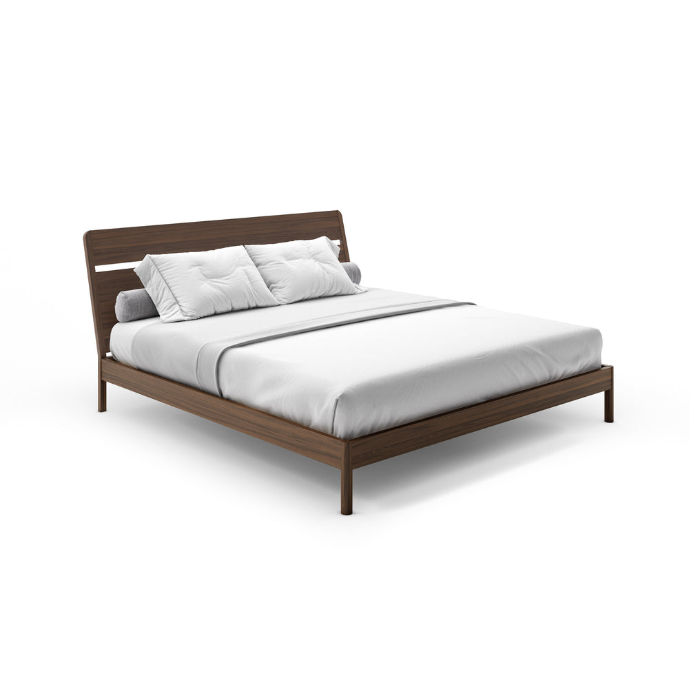 Nueva Bed with Wood Headboard