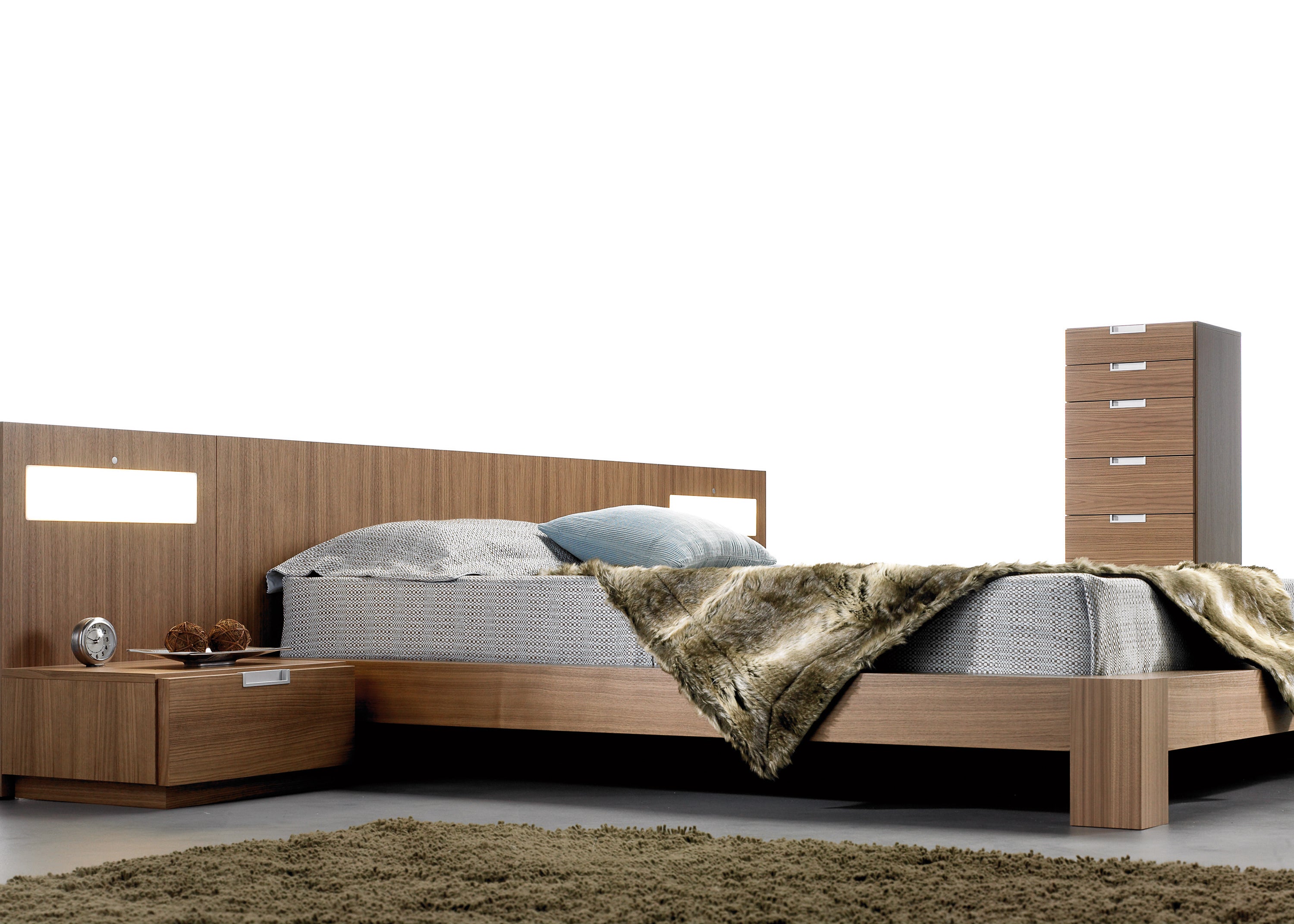 Stella Bed with Wood Headboard