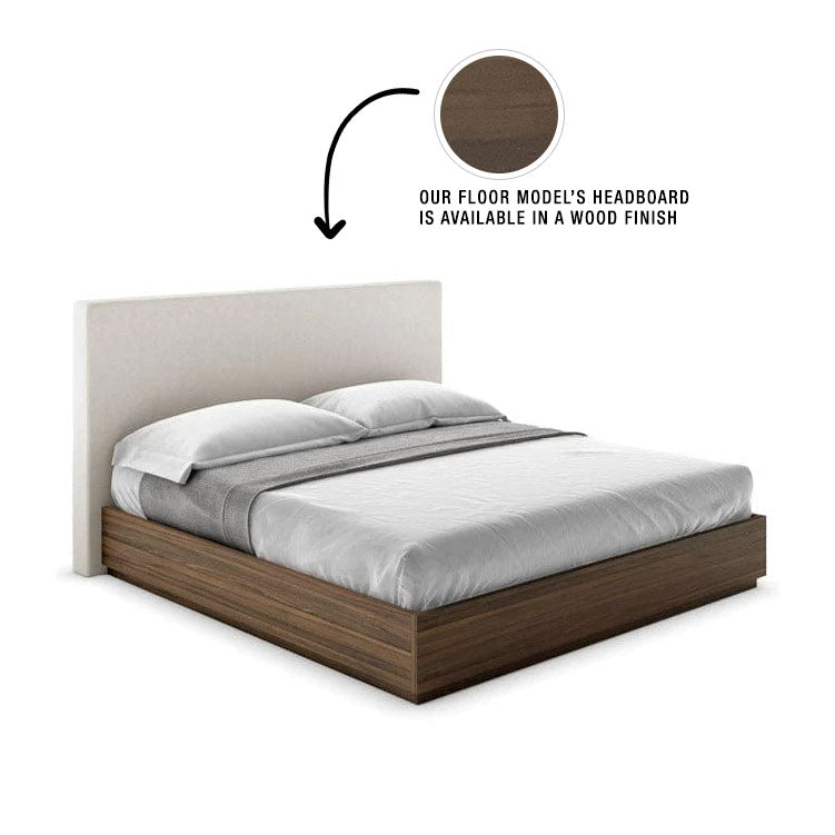Maya Uplift Storage Bed in Queen w/ Wooden Headboard (Floor Special)