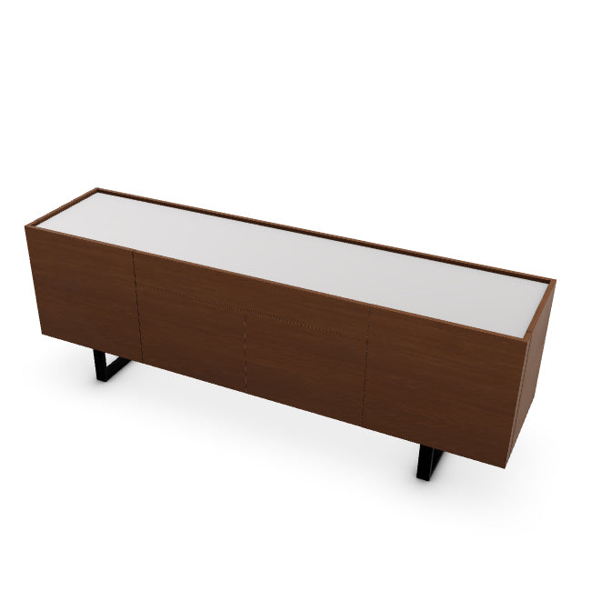 CS6017-1A HORIZON Frame P201 wlnt ven. WALNUT Top GEW temp.glass FROSTED EXTRACLEAR Base P15 met. MATT BLACK