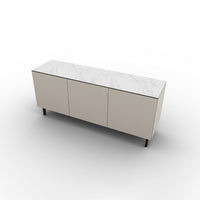 CS6096-1A UNIVERSAL Frame P151 lacq. MATT HEMP Door P151 lacq. MATT HEMP Top P9C ceramic (g) SILK WHITE MARBLE Base P12 ash. SMOKE