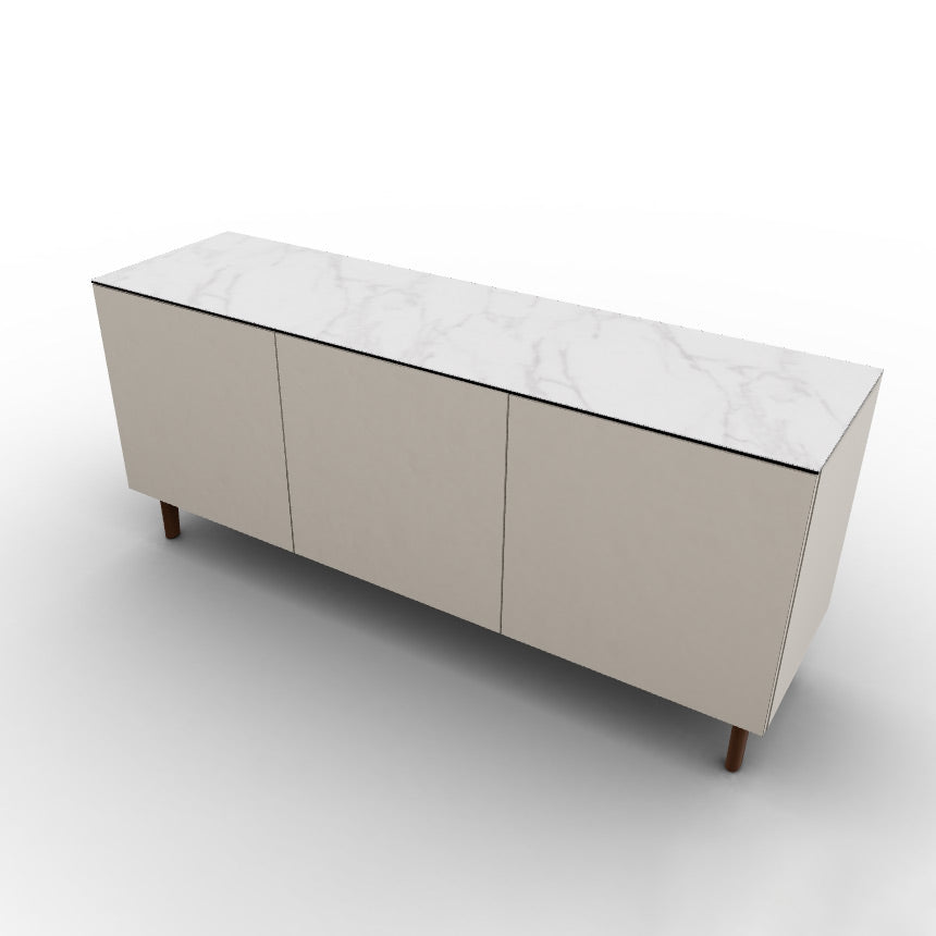 CS6096-1A UNIVERSAL Frame P151 lacq. MATT HEMP Door P151 lacq. MATT HEMP Top P9C ceramic (g) SILK WHITE MARBLE Base P201 ash. WALNUT