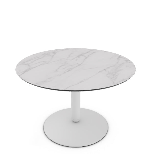 CS4121-FD 120 BALANCE Column P94 met. MATT OPTIC WHITE Floor plate P94 met. MATT OPTIC WHITE Top P9C cer.(g) SILK WHITE MARBLE