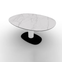 CS4137-E 150 ELSON Column P94 met. MATT OPTIC WHITE Floor plate P15 met. MATT BLACK Frame P94 met. MATT OPTIC WHITE Top and extension P9C cer.(g) SILK WHITE MARBLE Profile P15 met. MATT BLACK