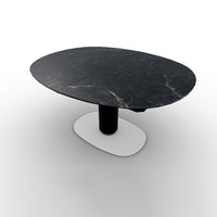 CS4137-E 150 ELSON Column P15 met. MATT BLACK Floor plate P94 met. MATT OPTIC WHITE Frame P15 met. MATT BLACK Top and extension P18C cer.(g) CALACATTA BLACK MARBLE Profile P29L met. MATT BRONZE