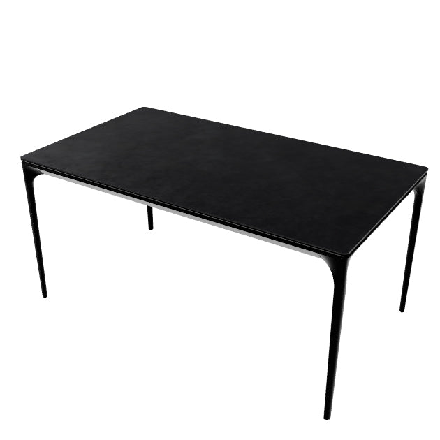 CS4125-R 160 SILHOUETTE Legs P15 al. MATT BLACK Frame P15 al. MATT BLACK Top and extension P6C ceramic (g) OXIDE BLACK