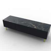 CS6096-3B UNIVERSAL Frame P15 lacq. MATT BLACK Doors/drawers P15 lacq. MATT BLACK Top P18C ceramic (g) CALACATTA BLACK MARBLE Base P175 met. POLISHED BRASS