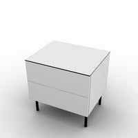 CS6096-4B UNIVERSAL Frame P94 lacq. MATT OPTIC WHITE Drawer P94 lacq. MATT OPTIC WHITE Top P94 lacq. MATT OPTIC WHITE Base P15 met. MATT BLACK