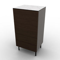 CS6096-6B UNIVERSAL Frame P176 lacq. MATT TAUPE Drawer P12 ven.fin. SMOKE Top P9C ceramic (g) SILK WHITE MARBLE Base P15 met. MATT BLACK