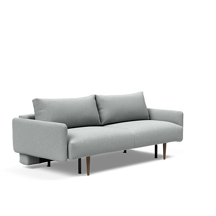 Frode Sofa with Upholstered Arms Dark Wood (Full)