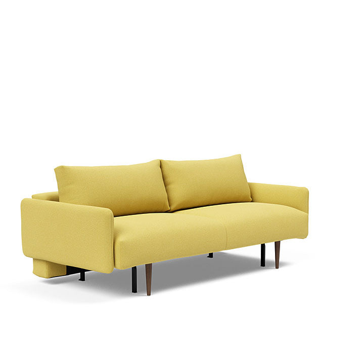 Frode Sofa with Upholstered Arms Dark Wood (Full)