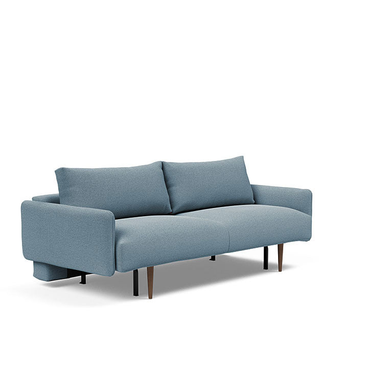 Frode Sofa with Upholstered Arms Dark Wood (Full)