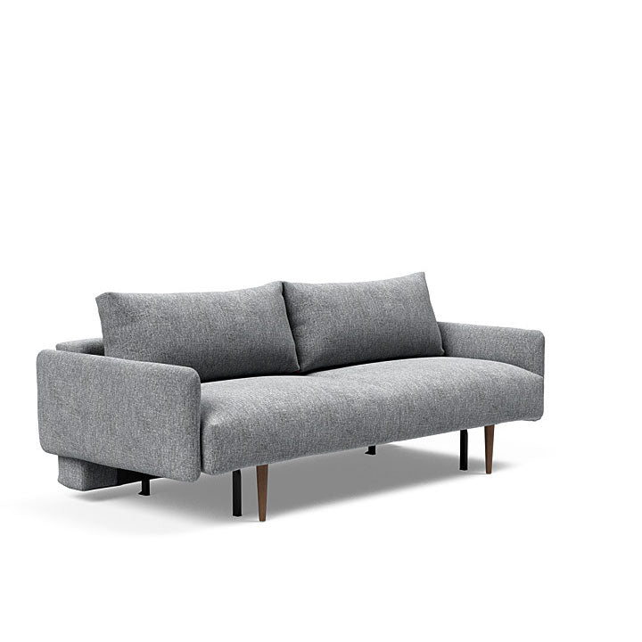 Frode Sofa with Upholstered Arms Dark Wood (Full)