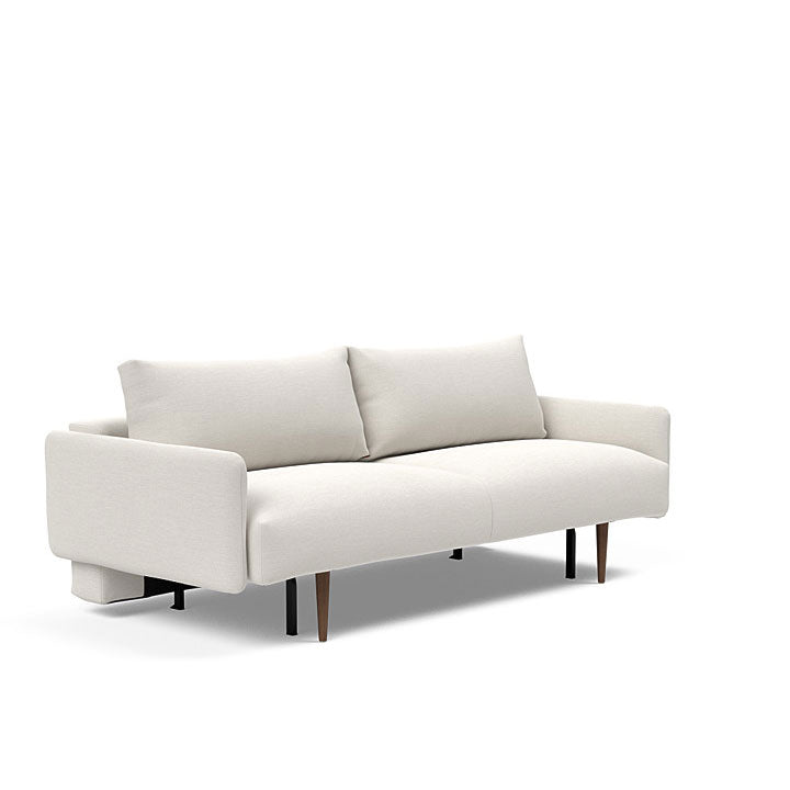 Frode Sofa with Upholstered Arms Dark Wood (Full)