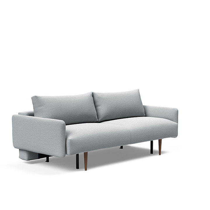 Frode Sofa with Upholstered Arms Dark Wood (Full)