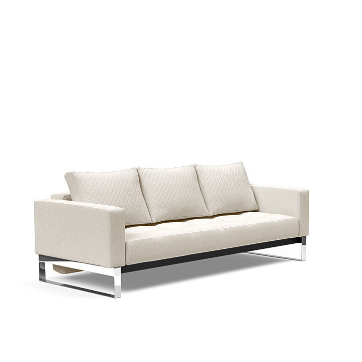 Cassius Quilt Sofa Chrome (Full)