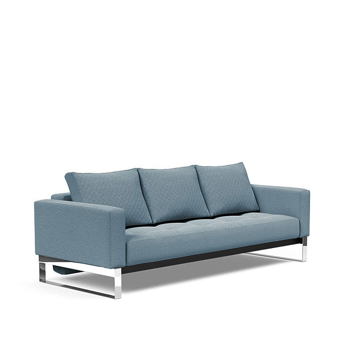 Cassius Quilt Sofa Chrome (Full)