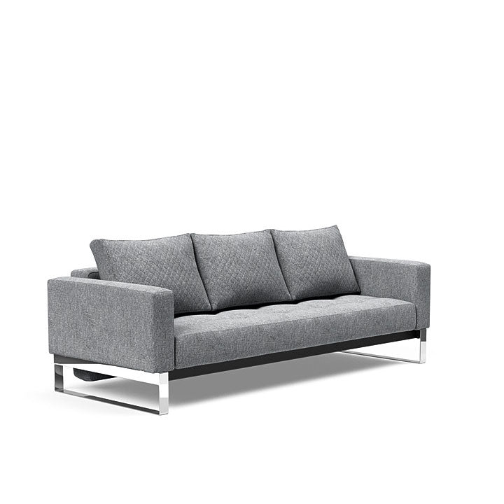 Cassius Quilt Sofa Chrome (Full)