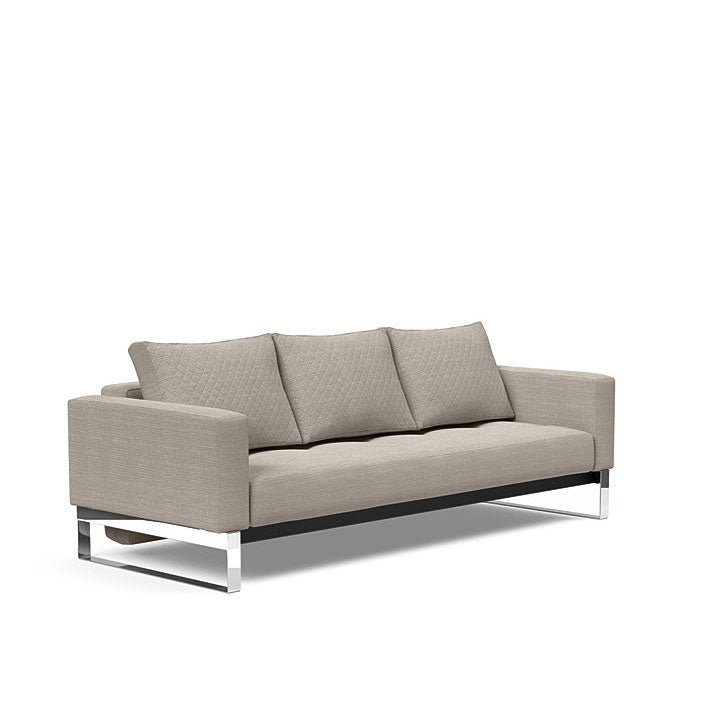 Cassius Quilt Sofa Chrome (Full)