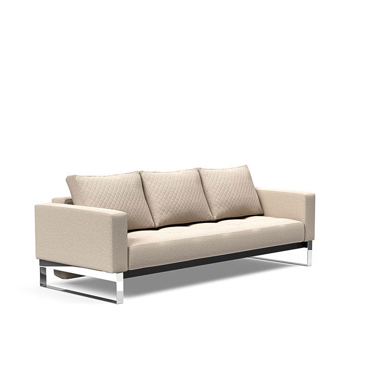 Cassius Quilt Sofa Chrome (Full)