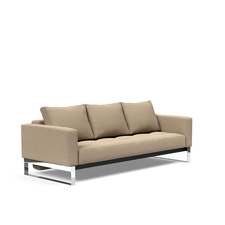 Cassius Quilt Sofa Chrome (Full)