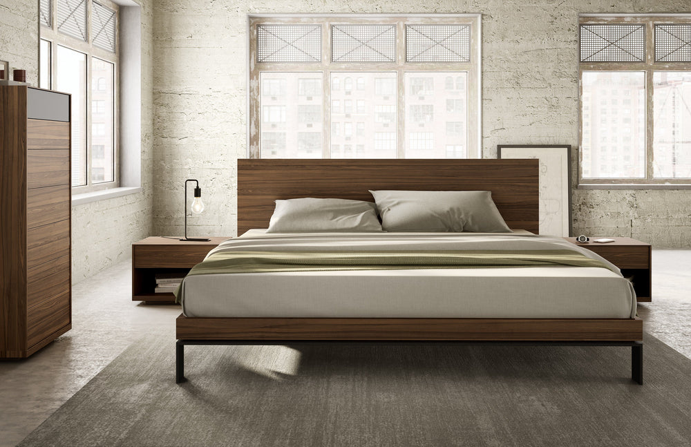 Bora Bed with Wood Headboard