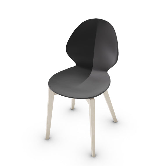 CS1348 BASIL Frame P02 bch. BLEACHED BEECH Seat P16 pp MATT GREY