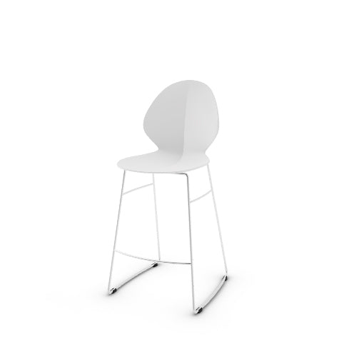 CS1354 BASIL Frame P77 met. CHROMED Seat P94 pp MATT OPTIC WHITE