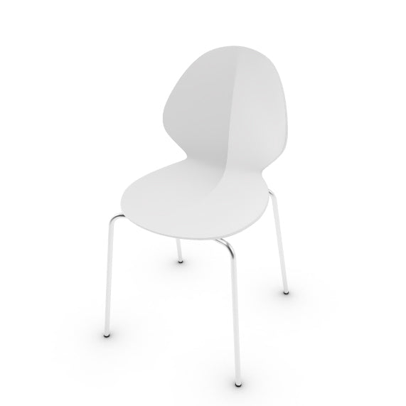 CS1359 BASIL Frame P77 met. CHROMED Seat P94 pp MATT OPTIC WHITE