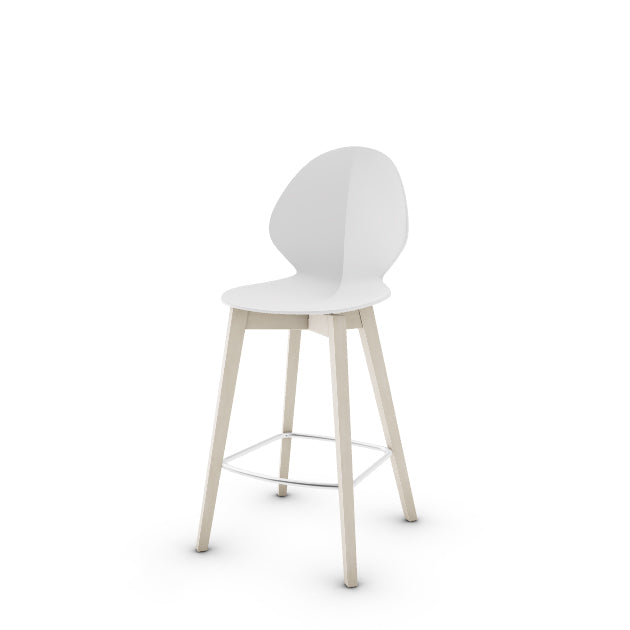 CS1495 BASIL Frame P02 bch. BLEACHED BEECH Seat P94 pp MATT OPTIC WHITE