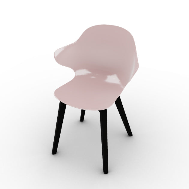 CS1855 SAINT TROPEZ Frame P132 bch. GRAPHITE Seat P24P polycarbon GLOSSY PALE PINK