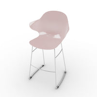 CS1879 SAINT TROPEZ Frame P77 met. CHROMED Seat P24P polycarbon GLOSSY PALE PINK