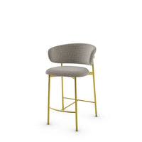 CS2032 OLEANDRO Frame P175 met. POLISHED BRASS Seat SLV Bouclé HEMP