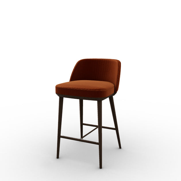 CS2072 FOYER Frame P12 ash. SMOKE Seat S2Q Bergen TERRACOTTA