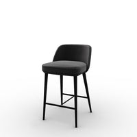 CS2072 FOYER Frame P15L ash. MATT BLACK Seat S2P Bergen ASH GREY