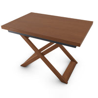 CS5095 SOTTOSOPRA Legs P201 ash. WALNUT Frame P15 lacq. MATT BLACK Top and extension P201 wlnt ven. WALNUT