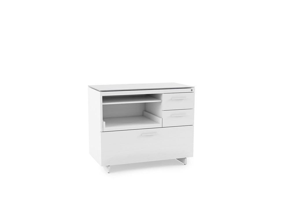 Centro 6417 White Multifunction Office Cabinet
