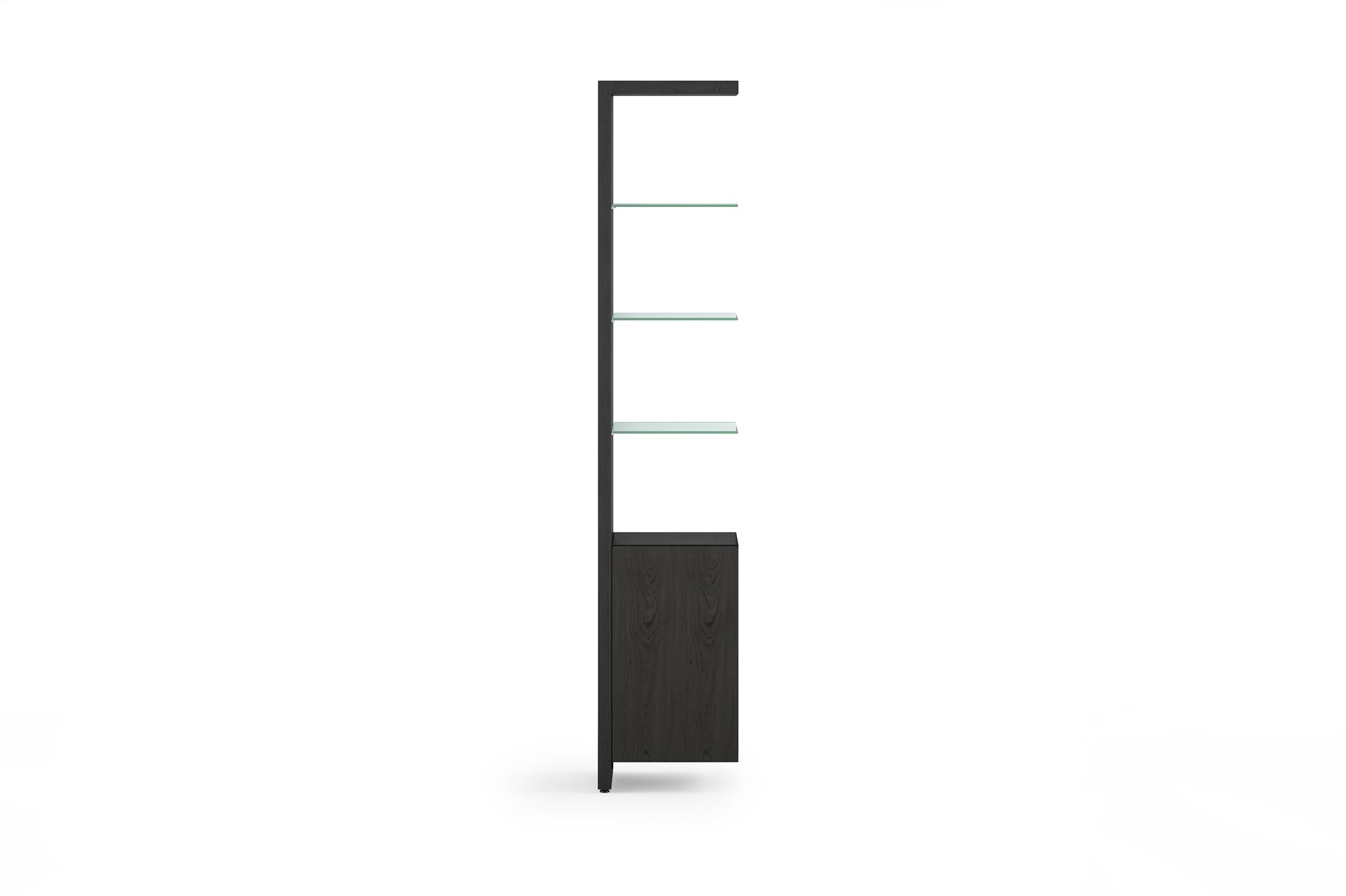 Linea 5801A Narrow Glass Modern Shelf Extension