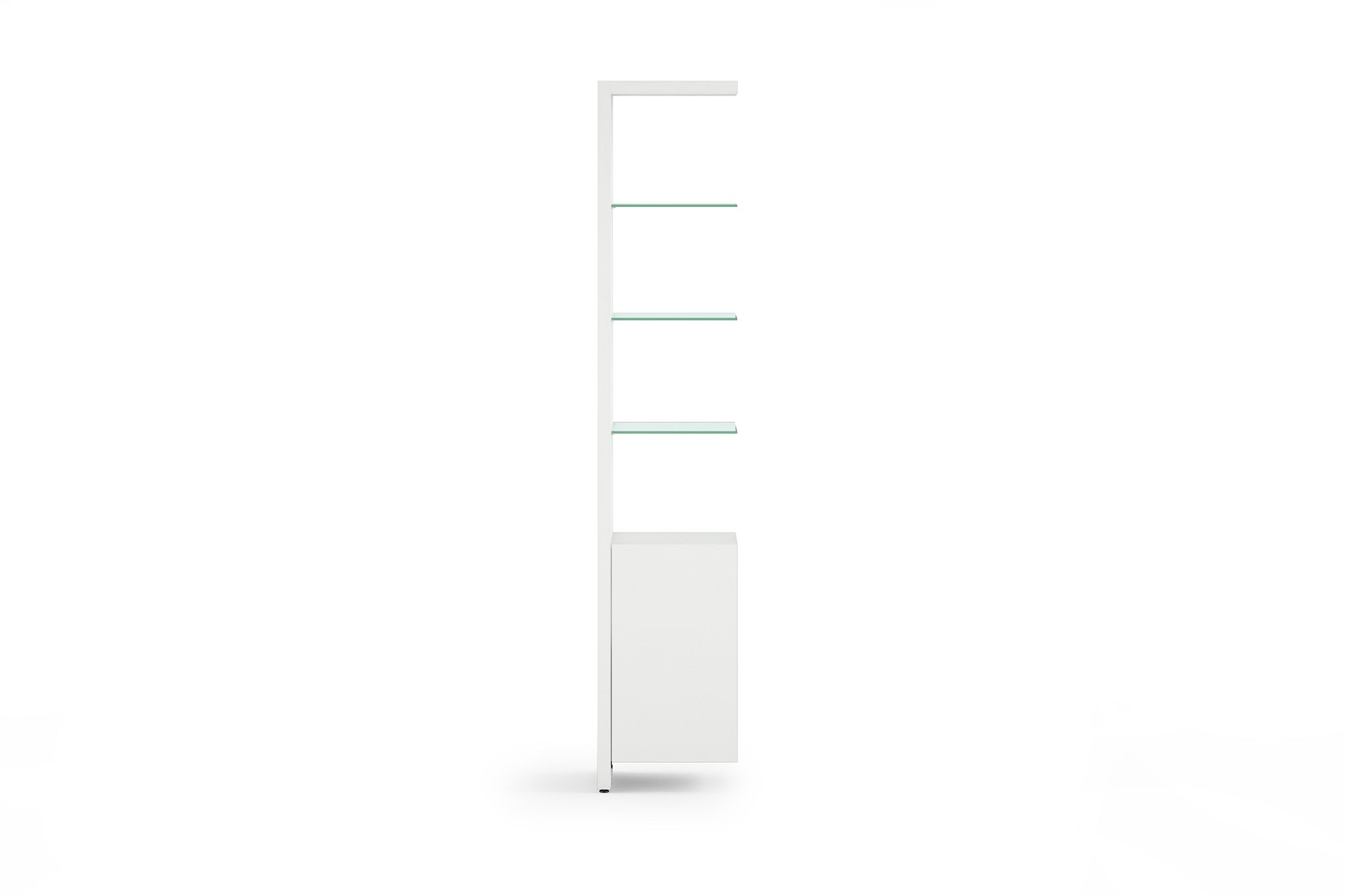 Linea 5801A Narrow Glass Modern Shelf Extension