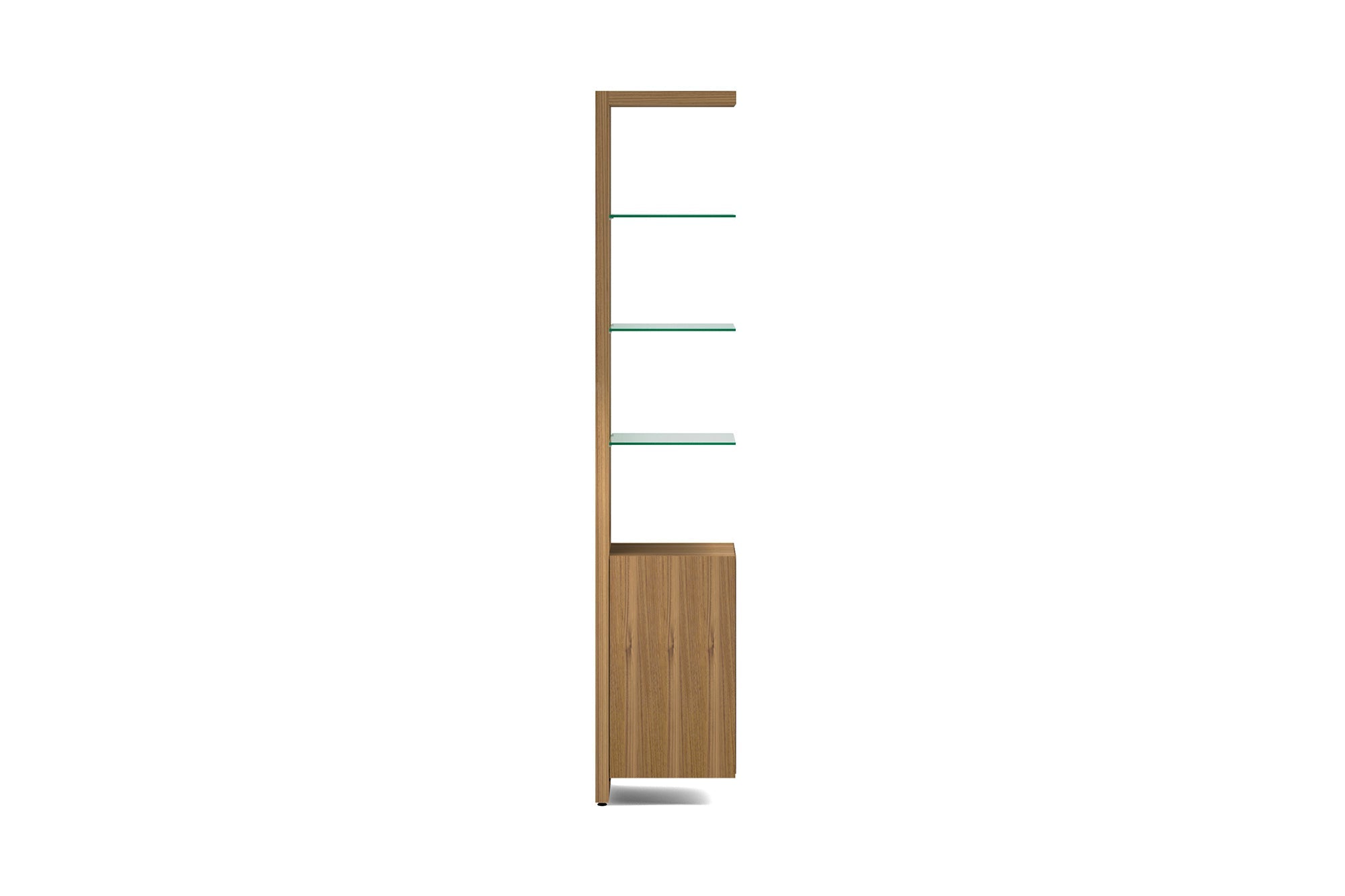 Linea 5801A Narrow Glass Modern Shelf Extension
