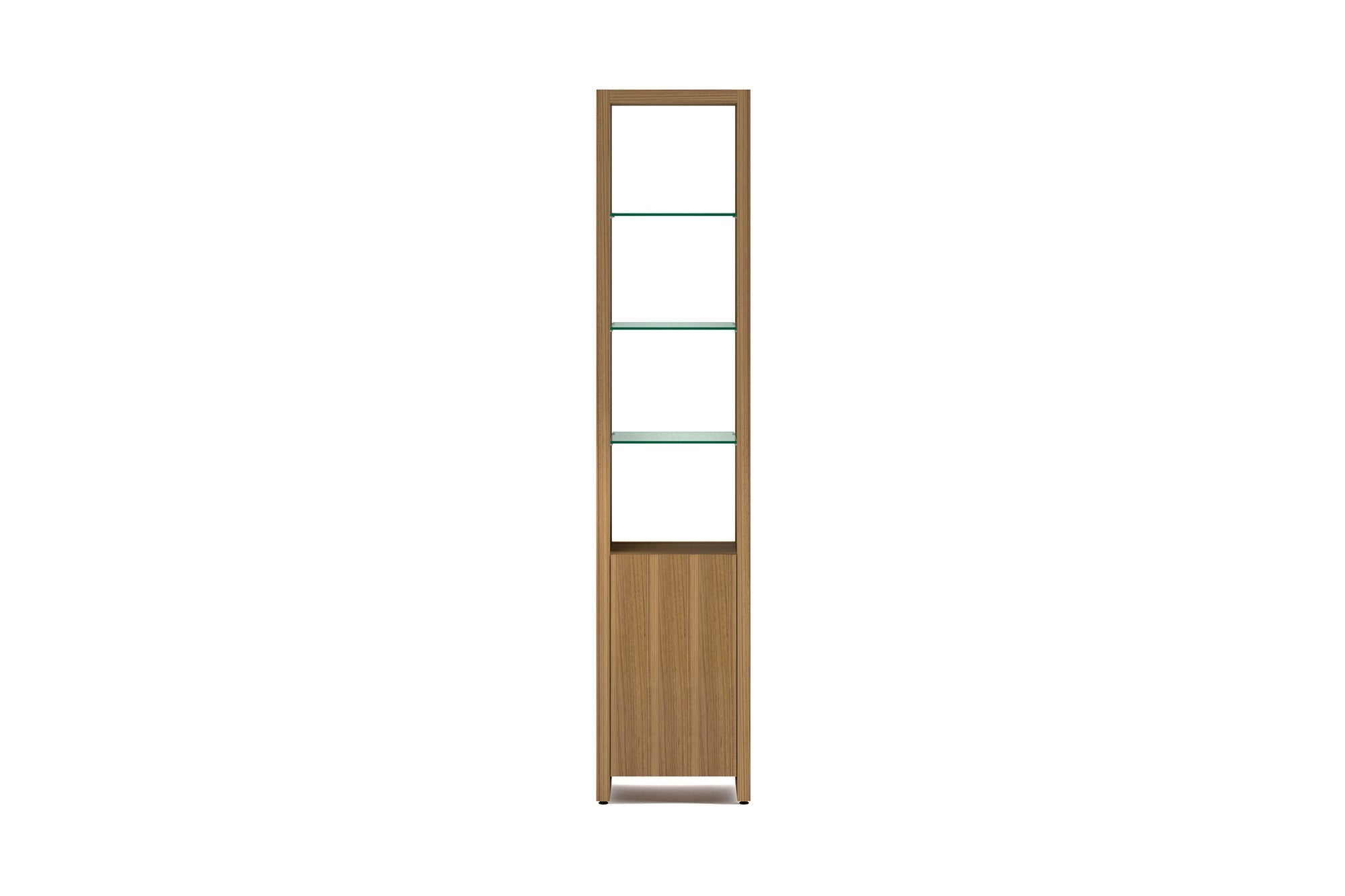 Linea 5801 Expandable Narrow Bookshelf With Glass Shelves